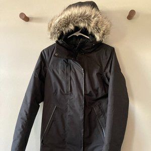 The North Face Black Down Parka with Faux Fur Hood Trim